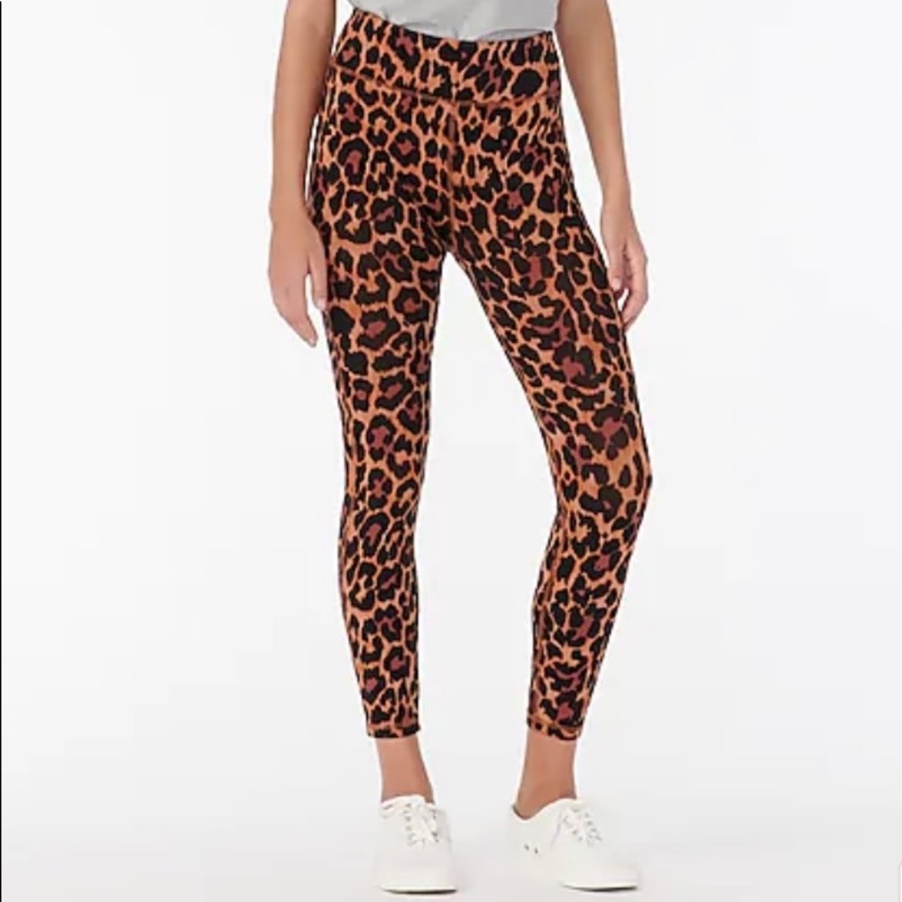 🎉J.Crew🎉7/8 High-rise leggings in leopard